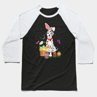 Easter Day Dalmatian Dog Baseball T-Shirt